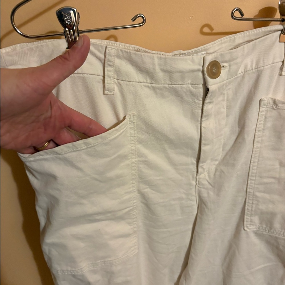 Frank & Eileen Limerick Wide-Leg Carpenter Pants in Chalk - Picture 7 of 9